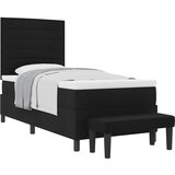  s opruga kutije s jastukom Crna 80 x 200 cm tkanina | shoptok.hr