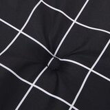  Blazina za vrtno klop črna karo 100x50x3 cm oxford tkanina | Shoptok.si