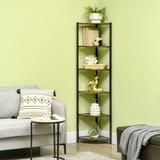 HOMCOM Moderna knjižna omara s 6 kovinskimi policami in policami iz MDF, stenska knjižna omara za dnevno sobo in kabinet, 34x34x166cm, (20754138) Cene