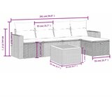  6-dijelni set vrtnih sofa s jastucima bež od poliratana | shoptok.hr