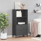  Regal za knjige VIKEN antracit sivi 60 x 35 x 123 cm drveni | shoptok.hr