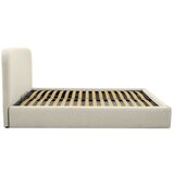 Scandic Krem tapecirani bračni krevet s prostorom za odlaganje s podnicom 180x200 cm Sea – | shoptok.hr