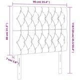  LED uzglavlje tamnoplavo 90x7x118/128 cm baršunasto | shoptok.hr