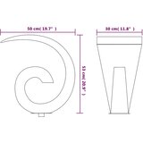 FONTANA za bazen od nehrđajućeg čelika 50 x 30 x 53 cm srebrna | shoptok.hr