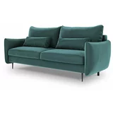 Cosmopolitan Design petrolej zeleni baršunasti kauč na razvlačenje s prostorom za odlaganje Vermont
