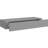  Polica s ladicom siva 60 x 23 5 x 10 cm MDF | shoptok.hr