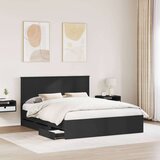  Okvir za krevet Crna 160 x 200 cm Inženjersko Drvo - Crna 160 x 200 cm | shoptok.hr