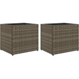  Vrtne sadilice 2 kom siva 36 x 30 x 32 cm od poliratana | shoptok.hr