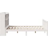 vidaXL Knjižna postelja brez vzmetnice bela 150x200 cm trdna borovina | Shoptok.si