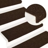  Preproge za stopnice 15 kosov 65x21x4 cm rjave, (20753565) | Shoptok.si