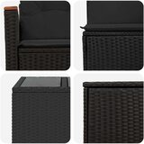  Set sofe 8 kom. Crna Poli Rattan i čelik | shoptok.hr