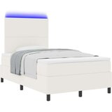 Box Spring krevet s madracem i LED krem mali dvostruki krevet od čordura | shoptok.hr