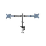 INF Dvojni monitor nosilec s sponko – jeklo, 14-27 inch, 360° vrtenje, (5000273818) | Shoptok.si