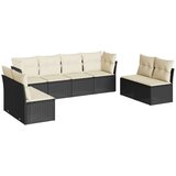 vidaXL 8-dijelni set vrtnih sofa od poliratana s jastucima crni | shoptok.hr
