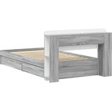  Okvir kreveta s pohranom s ladicama Siva Sonoma 75 x 190 cm | shoptok.hr