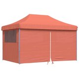 vidaXL Zložljivi pop-up šotor za zabave 4 stranice terakota | Shoptok.si