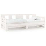  Izvlečna dnevna postelja bela trdna borovina 2x(90x190) cm, (20643910) | Shoptok.si