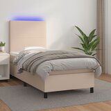  The Living Store Box spring postelja z vzmetnico LED kapučino 90x190 cm - Box Spring Postelja, (21514892) Cene