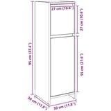 vidaXL kupaonski ormar crni hrast konstruirano drvo 30x30x95 cm | shoptok.hr