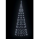 vidaXL LED božično drevesce med 390 LED Hladno bela 250 cm elezo | Shoptok.si