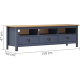 TV ormarić Hill sivi 158 x 40 x 47 cm od masivne borovine | shoptok.hr
