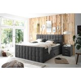 MID.YOU POSTELJA BOXSPRING 180 cm x 200 cm , tekstil, leseni material antracit | Shoptok.si