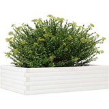  Vrtna sadilica bijela 90 x 60 x 23 cm od masivne borovine | shoptok.hr