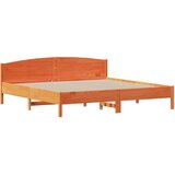  Okvir kreveta bez madraca voštano smeđi 200x200 cm od borovine | shoptok.hr