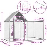  Kokošinjac od pocinčanog čelika 2 x 1 x 1,5 m | Eponuda.com
