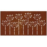  Vrtni zidni ukras 105 x 55 cm čelik COR-TEN s cvjetnim uzorkom | Eponuda.ba