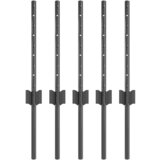 vidaXL Ograde Stupovi 5 kom U-Kanal Sivi 40 cm Čelik Cijene