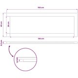 Pravokutni stolni vrh 150 x 40 x 3 2 cm Pravokutni - Prirodna 150 x 40 x 3 2 cm Pravokutno | shoptok.hr