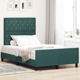 vidaXL Okvir kreveta tamnozeleni 120x190 cm baršun | shoptok.hr