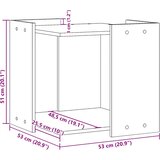  Kutija za mačji pijesak crna 53x53x51 cm konstruirano drvo | shoptok.hr