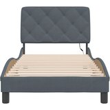  Okvir kreveta s LED-om bez madraca tamnosivi 90 x 190 cm baršunasti | shoptok.hr