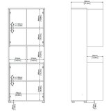 MID.YOU ARHIVSKA OMARA siva, barve hrasta | Shoptok.si