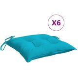  Jastuci za stolice 6 kom tirkizni 40 x 40 x 7 cm od tkanine | shoptok.hr