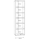 Lesnina XXXL REGAL 54/197,5/34,8 cm temno rjava, sivorjava | Shoptok.si