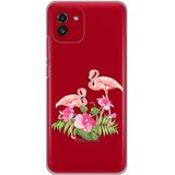 Telempire Torbica Silikonska Print Skin za Samsung A035G Galaxy A03 Flamingo