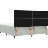  Postelja s pomičnim dnom in vzmetnico svetlo siva 200x200 cm žamet, (22051189) | Shoptok.si