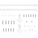  Drsna vrata s kompletom vodil 85x210 cm trdna borovina, (20804545) | Shoptok.si