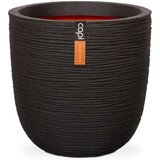 Capi jajolika posuda za sadnju Nature Rib 43 x 41 cm crna KBLR933 | shoptok.hr