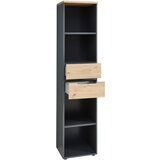 Voleo PISARNIŠKI REGAL 45/197/38 cm barve grafita, hrast artisan | Shoptok.si