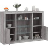  Komode s LED svjetlima 3 kom boja sivog hrasta | shoptok.hr