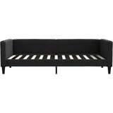  Dnevni krevet s madracem crni 90 x 200 cm od tkanine | shoptok.hr