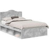  Okvir za krevet s uzglavljem Betonska siva 135 x 190 cm | shoptok.hr