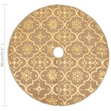  Luksuzna podloga za božićno drvce s čarapom žuta 90 cm tkanina | shoptok.hr