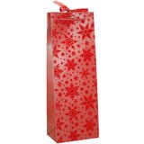  Darilna vrečka Deluxe Plus za steklenico, mat rdeča | Shoptok.si