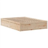 vidaXL Okvir kreveta bez madraca 140 x 200 cm od masivne borovine | shoptok.hr