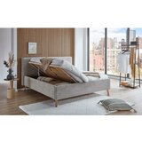 Meise Möbel Bež tapecirani bračni krevet s prostorom za odlaganje s podnicom 180x200 cm Riva – | shoptok.hr